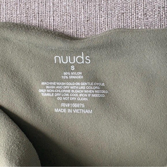 Nuuds Women’s Off The Shoulder Olive Green Long Sleeve Bodysuit- Size S - Picture 6 of 6